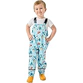 YIQAUMA Boys Girls Rain Bib Pants Toddlers Suspender Rainpants Kids Waterproof Overalls Lightweight Rainwear