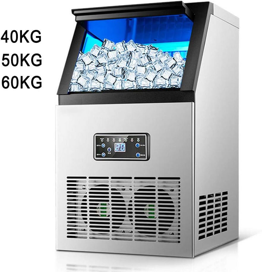 gogobest Automatic Ice Making Machine Commercial Cube Ice Maker Small Business Machinery Ice Ball Machine for Milk Tea Bar Coffee shop (60KG per 24H)