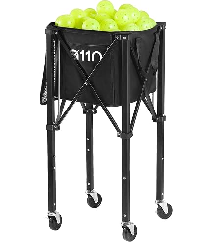 Panier Ramasse-Balles Pickleball Et Tennis - 16.5x40 Cm, Acier Inoxydable, Capacité 25 Balles