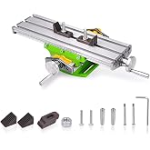Compound Slide Table, MYSWEETY Worktable Milling Working Cross Table Milling Machine Compound Drilling Slide Table For Bench Drill Adjustme X-Y