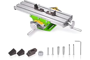 Compound Slide Table, MYSWEETY Worktable Milling Working Cross Table Milling Machine Compound Drilling Slide Table For Bench Drill Adjustme X-Y