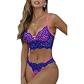 Kaei&Shi Neon Two Tone, Double Layer, High Leg Bottom, 2 Pieces Lingerie