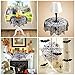 OurWarm 40-Inch Black Spider Lace Table Topper Cloth, Round Polyester Halloween Tablecloth for Halloween Table Decorations
