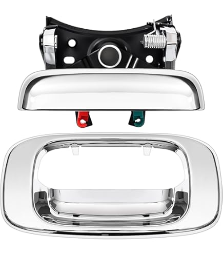 2002 Chevy Silverado 1500 Accessories Chrome Rear Tailgate Handle & Bezel For 1999-2006 Chevy Silverado / GMC Sierra 1500 2500 GM3523MTGB Handle - Foto 10