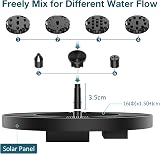 AISITIN Solar Fountain with 6 Nozzles Floating Pond Pump Garden Water Feature view 3