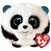TY Toys Teeny Puffies Panda Bamboo - 10 CM,Black/White,2009130