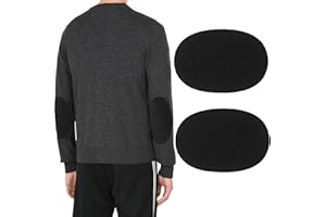 MOONSJONES Elbow Knee Patches Sew-On Repair Patches Craft Supply 2 Packs (blackblack)