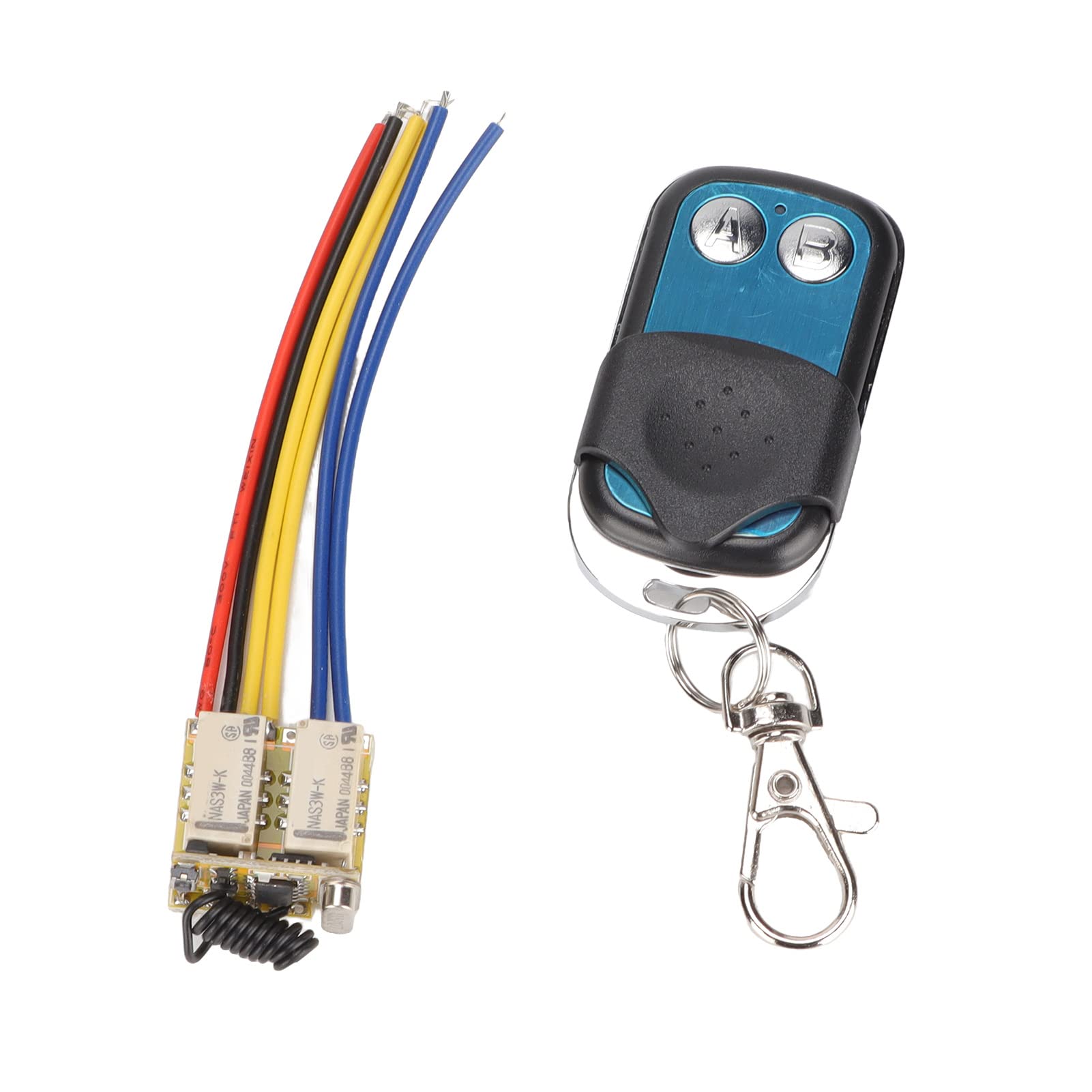 GOWENIC Remote Control Relay Switch, 433MHz DC 12V 2CH RF Relay Remote Control Switch Mini Relay Relay Transmitter and Receiver Switch Module for Wireless Control