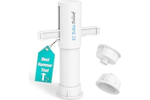 Yilador Bug Bite Suction Tool - 15s Fast Itch Relief, Natural Reduce Swelling & Pain at Home, Bee Stings Venom Extractor, Portable First Aid for Hiking/Camping | Kid & Adult Safe (1 Pack-White)