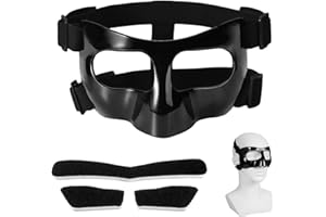 Nose Guard for Broken Nose, 5.9x3.74in Adjustable Face Shield with Pads Face Guard Sports Training Face Mask Nose Protector f