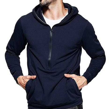Kapuzenpullover Sunnyadrain Herren Farbe pur Reißverschluss Plus Größe Lose Geschäft Pullover Winter Warm Sweatshirt Top Lang