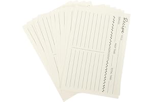 LOLIPPYY 10Pcs Kraft Paper Recipe Cards for Household Cooking Smooth Writing Dietary Note Cards with Rounded