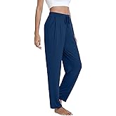 WiWi Pajama Pants for Women Viscose from Bamboo Super Soft Wide Leg Cooling Sweatpants Drawstring Bottoms Sleep Pj Pant S-XXL