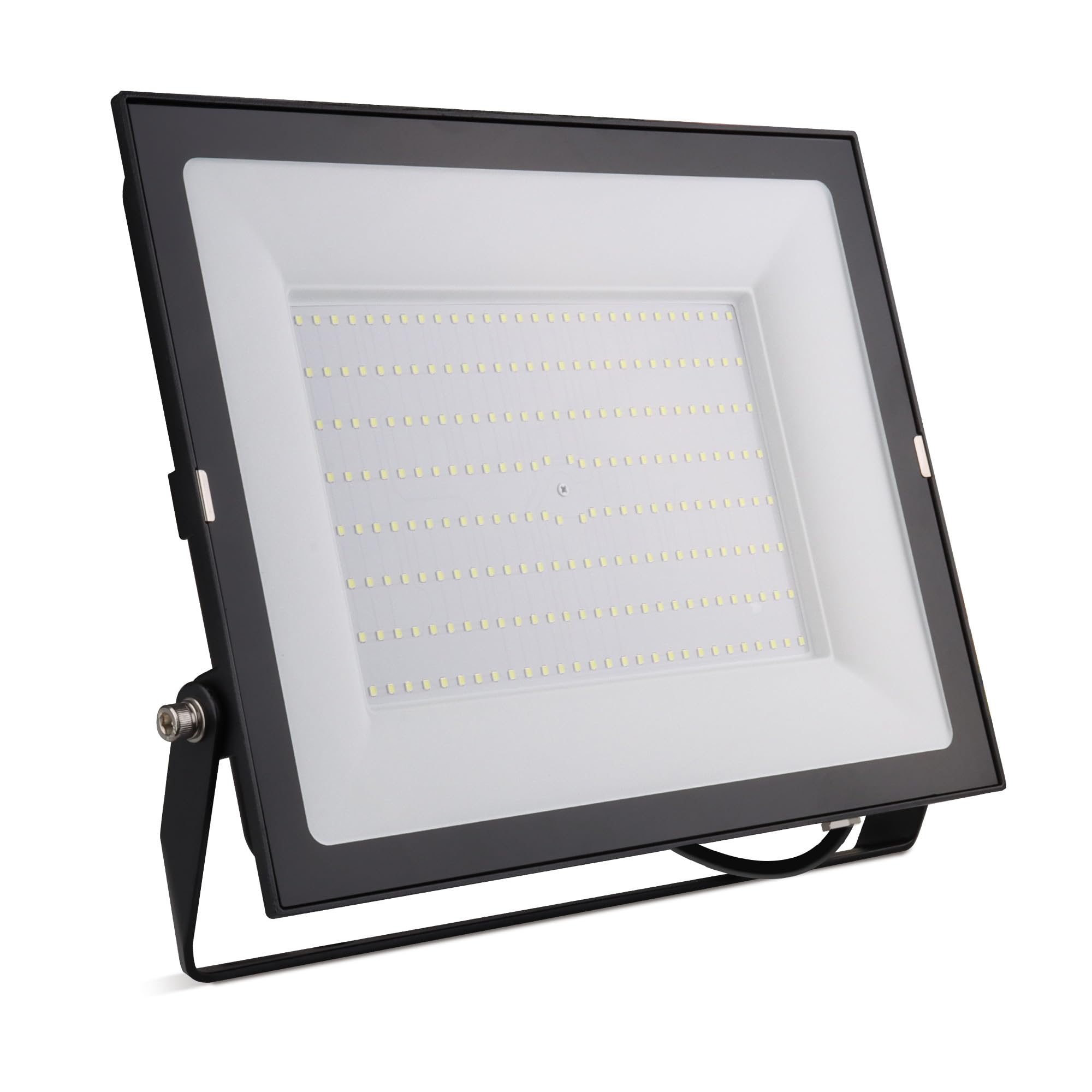 Bright Source LED Floodlight, IP65, 150W, 17800lm, 120° Beam Angle, 6500K Daylight White, Black, with Adjustable Tilt Mounting Bracket & 1m Lead Wire