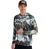 HUK Mens Pursuit Pattern Crew Sleeve Shirt, Performance Shirt