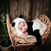 Lgvhydh Newborn Baby Photography Props Outfits Cute Bear Hat Romper Set Infant Baby Boy Girl Photoshoot Props Costume