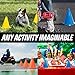 Made4Sports 7 Inch Plastic Orange Cones - Indoor/Outdoor 7” Flexible Sports Training, Agility, Party, Activity, Traffic Cones - (12 Pack)
