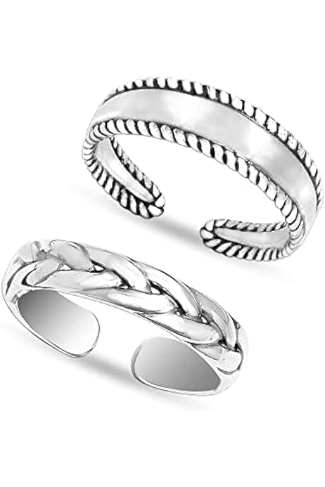 Anelli Per Dita Dei Piedi Regolabili - 4 Pezzi In Acciaio Inox Argento E Oro