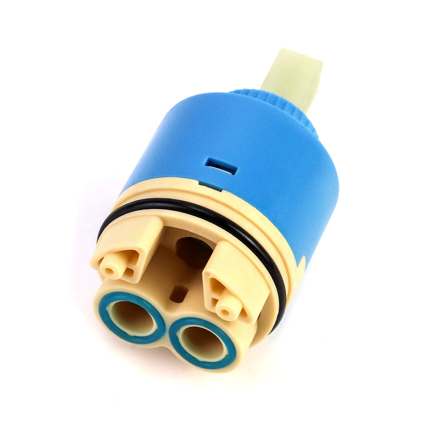 QWORK® 40mm Tap Cartridge, Ceramic Faucet Cartridge, Ceramic Disc Cartridg Valve, Mix Tap Inner Cartridge Replacement for Kitchen Faucet, with Cartridge Base