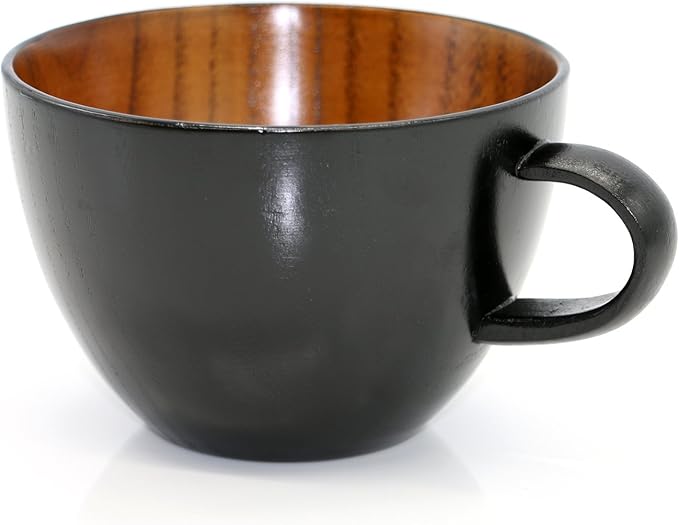 Geeklife Natural Jujube Wood Big Coffee Mugs, Japanese