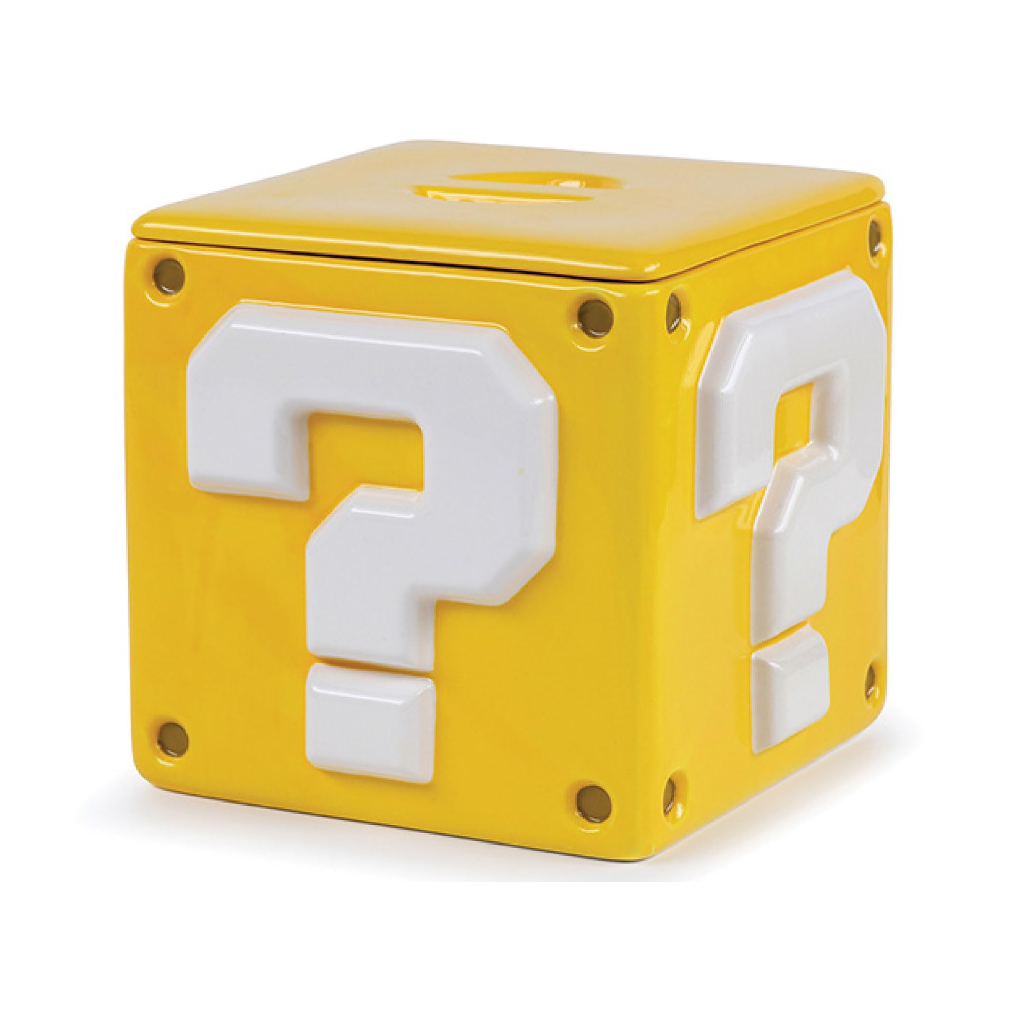 Photo 1 of Pyramid America Super Mario Bros Question Mark Block Ceramic Storage Jar - Super Mario Bros Storage Decoration, Store Your Favorite Treats or Collectibles