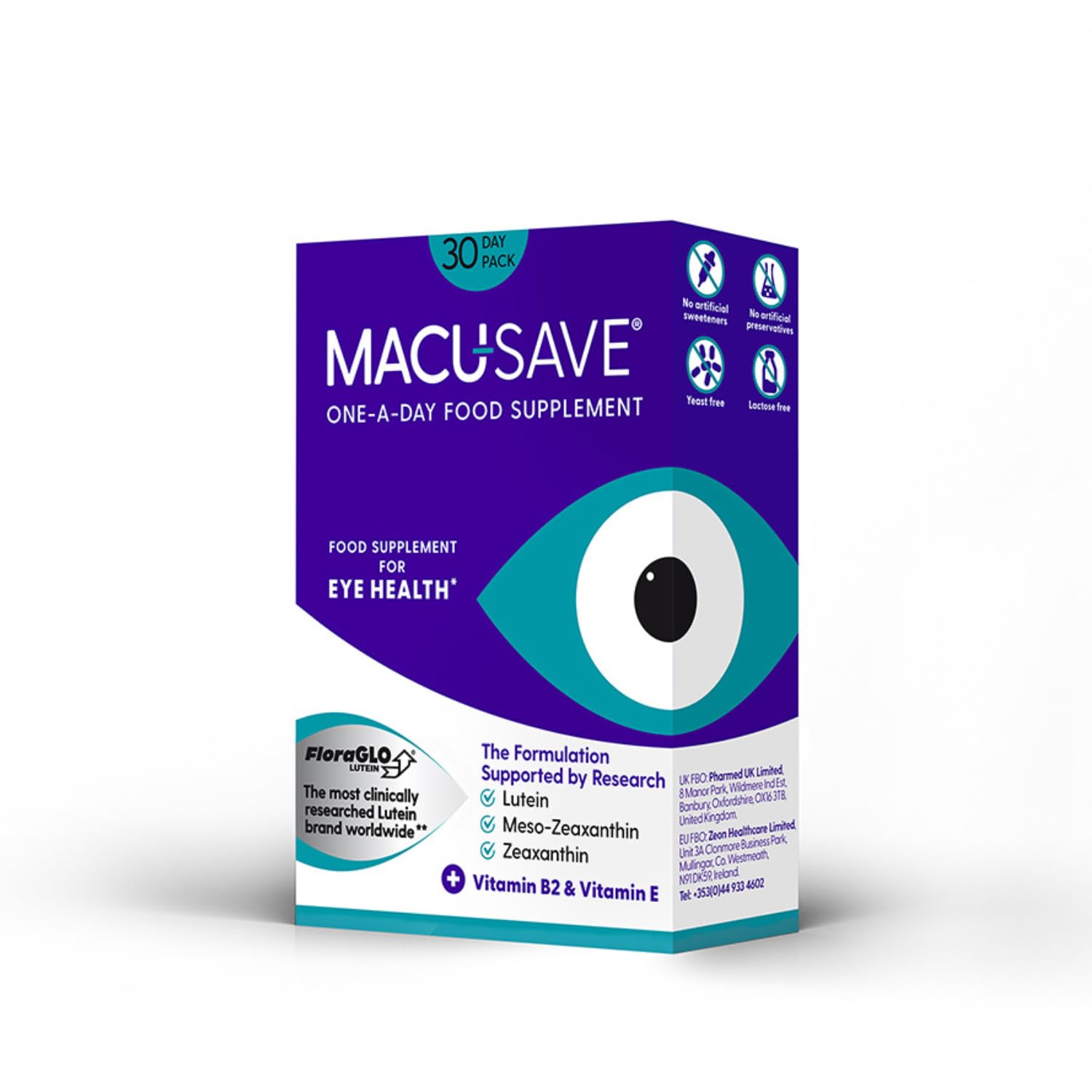 Macu-SAVE Eye Supplement for Macular Health with Meso-Zeaxanthin/Lutein and Zeaxanthin - Pack of 30 Capsules