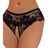 ZZSHLMY Women Sexy Panties Plus Size Underwear Lace Thongs Low Rise G-String Cheeky Underpants Pack of 1-3