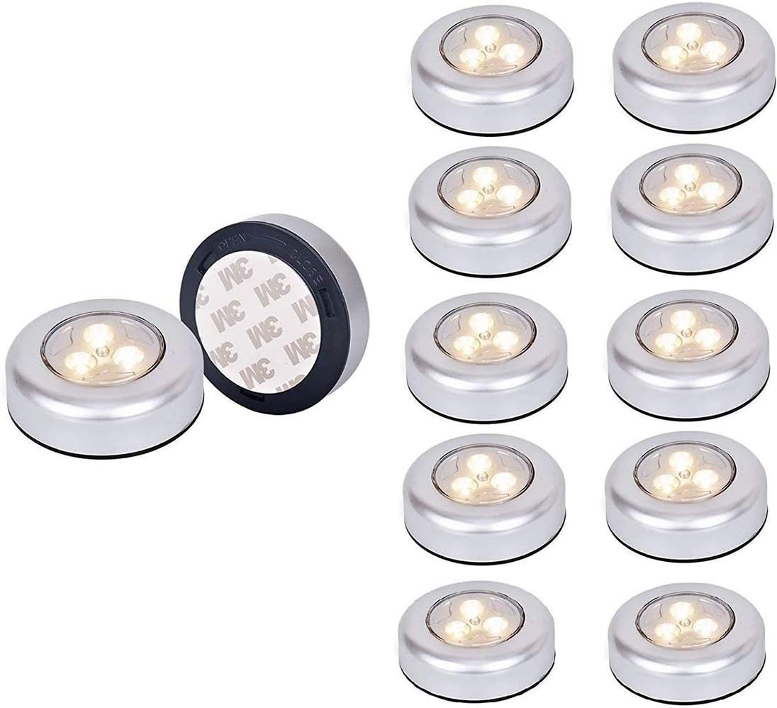 ZHEDAN Mini Touch Night Lights Battery Powered Wall Lamp 3LED SelfAdhesive Energy