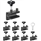 Sliding Window Lock 8 Sets，Adjustable Aluminum Stopper for Window Security | Window Stopper, Drill-Free Easy Install, Solid Long-Lasting Build for Home &amp; Apartment Horizontal and Vertical Windows