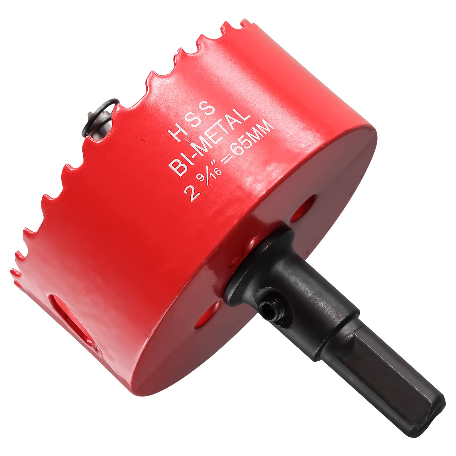 65mm Hole Saw for Wood, HSS Bi-Metal Hole Cutter for Pipe Vent, Separate Drill Bit with Hex Shank, ideal for Cutting Plasterboard, Timber, Perspex and Plastic — image 1