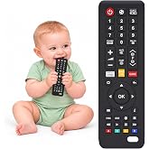 Baby Remote Teething Toys for 0-6, 6-12 Months, Montessori Inspired Teether | Silicone Chew Toys for Babies 3-24 Months, TV Remote Control Shape Teether Toys for Baby and Infants