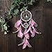 Dremisland Dreamcatcher Pink Dream Catchers Handmade Dream Catchers Wall Hanging Net with Feathers Room Decoration Ornament (Pink)