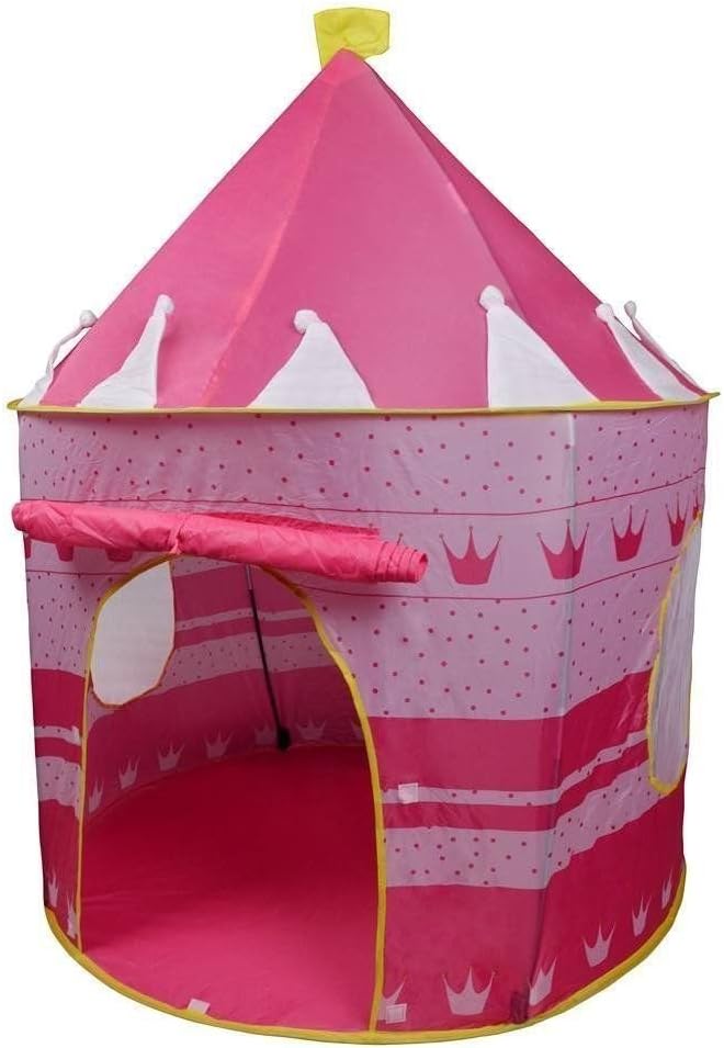Tribe of Barbarian Girl's Pink Princess Castle Play Tent - Indoor and Outdoor Use โฆ