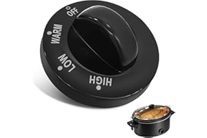 Dairrr Fuuu Slow Cooker Knobs Replacement for Hamilton Beach Crock Pot 6 Quart and 10 Quart 33195 33261, Crock Pot Control Knob Replacement Adjustable, Replacement Knob Part, 1 Pack