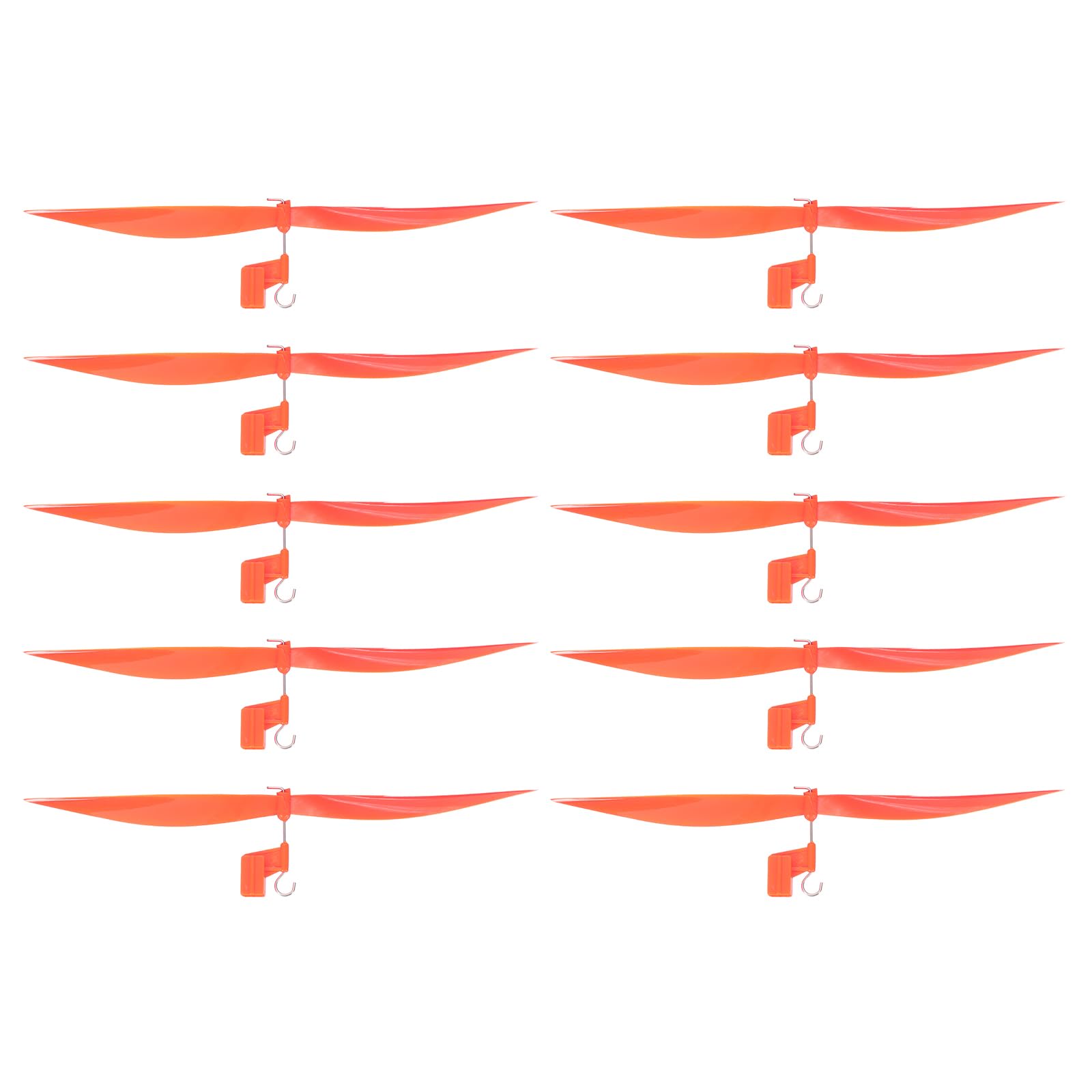 sourcing map Plastic Propeller, Propeller Props Blade with Hooks Helicopter Kit 7" Fold Resistant for STEM Activities Powered Airplanes DIY Science(Orange, Pack of 10)