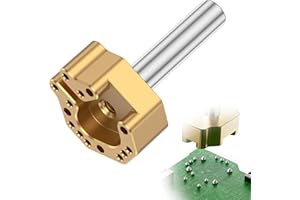 CQDAXUMY Joystick Soldering Iron Tip with Adapter, Multi Hole Chrome Plated Copper Tip, Fast Heating for Joystick Desoldering