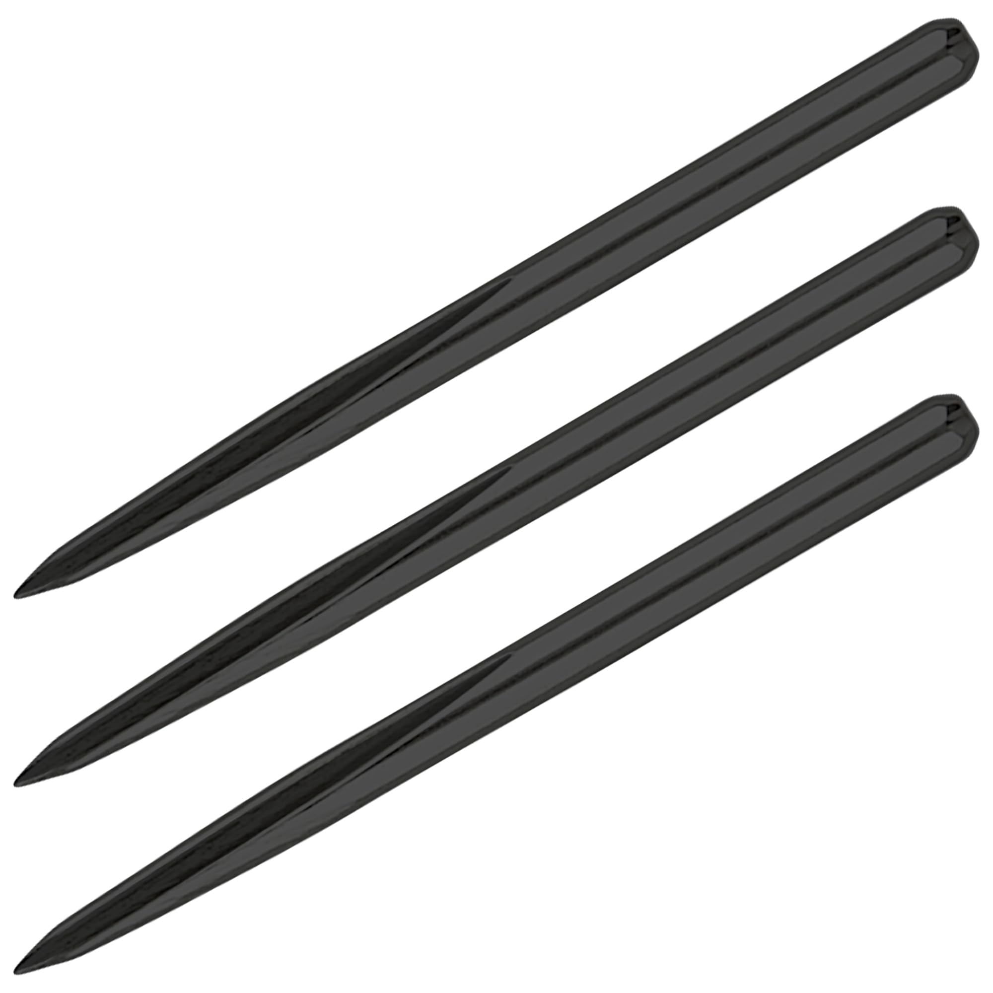 Unicorn Volute Replacement Steel Tip Dart Points | Black Coating | Plain Grip | 36 mm | 3 per Pack