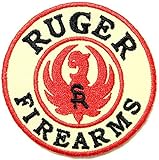 RUGER FIREARMS Gun Shooting Sport Logo Sign Symbol Patch Iron on Applique Embroidey Decal T shirt Jacket Costume Gift BY SURAPAN
