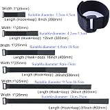 HUAYT Hook and Loop Cable Straps 1in x 31in Pack of 10 Black view 4