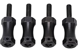 KUULEYN Wheel Hex Hub Extension Adapter, Extension Hex Drive Adapter, RC Extended Wheel Hex Coupler Steel 12mm Diameter Extension Adapter Combiner for 1/10 RC Cars