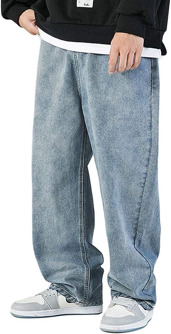 Amazon Kakelo カケロ ワイド デニム パンツ ジーンズ メンズ ゆったり ルーズ イージー ジーンズ 通販