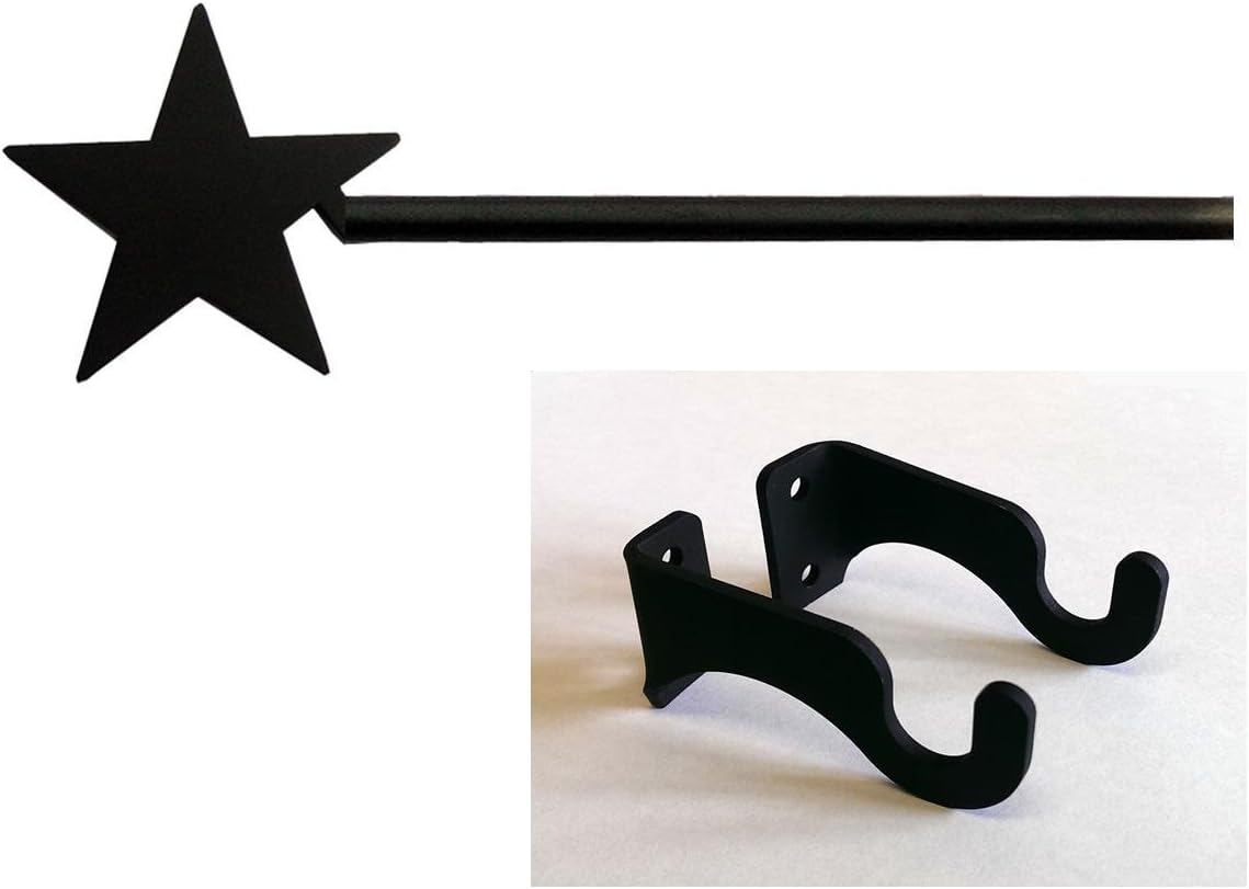 Amazon Com 35 Inch Star Curtain Rod Small Home Kitchen