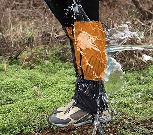 IDAND Leg Gaiters for Hiking Snow Gaiters Waterproof Snow Leg Gaiters Snow Boot Gaiters Anti-Tear Oxford Fabric Outdoor Waterproof Snow Shoes for Outdoor Hiking Walking Hunting Climbing Mountain (L) - Thumbnail 2