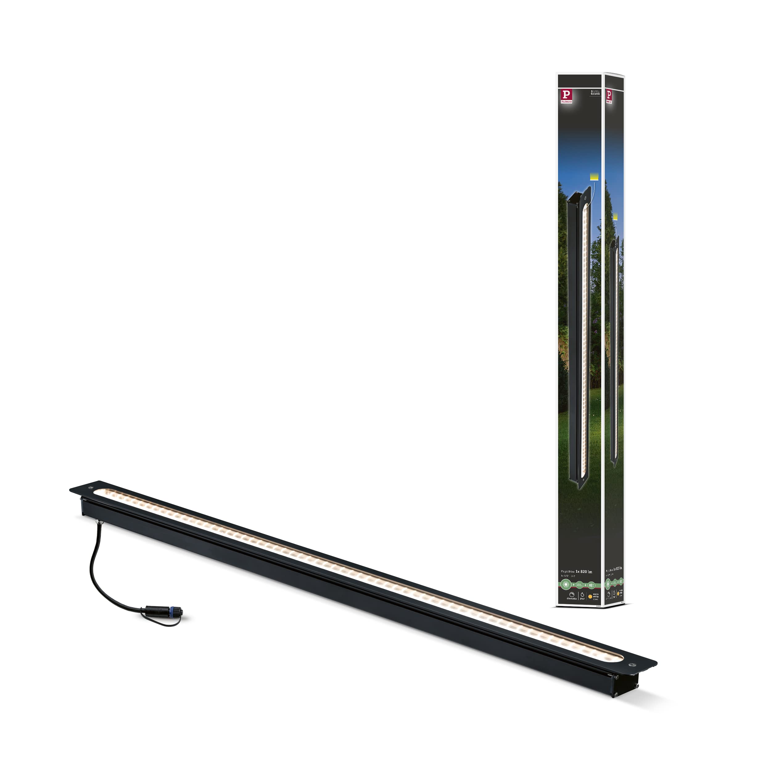 Paulmann 93921 Outdoor Plug & Shine Ground recessed Lighting IP67 875lm 3000K 8W 24V Asymetric Anthracite alu