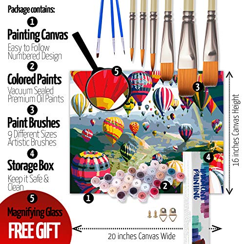 Paint by Numbers for Adults On Canvas Painting Kit Rolled WrinkleFree