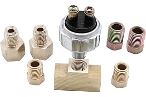 GSKMOTOR Universal Hydraulic Brake Light Switch Kit in Line Fit 3/16 or 1/4 Inch Line