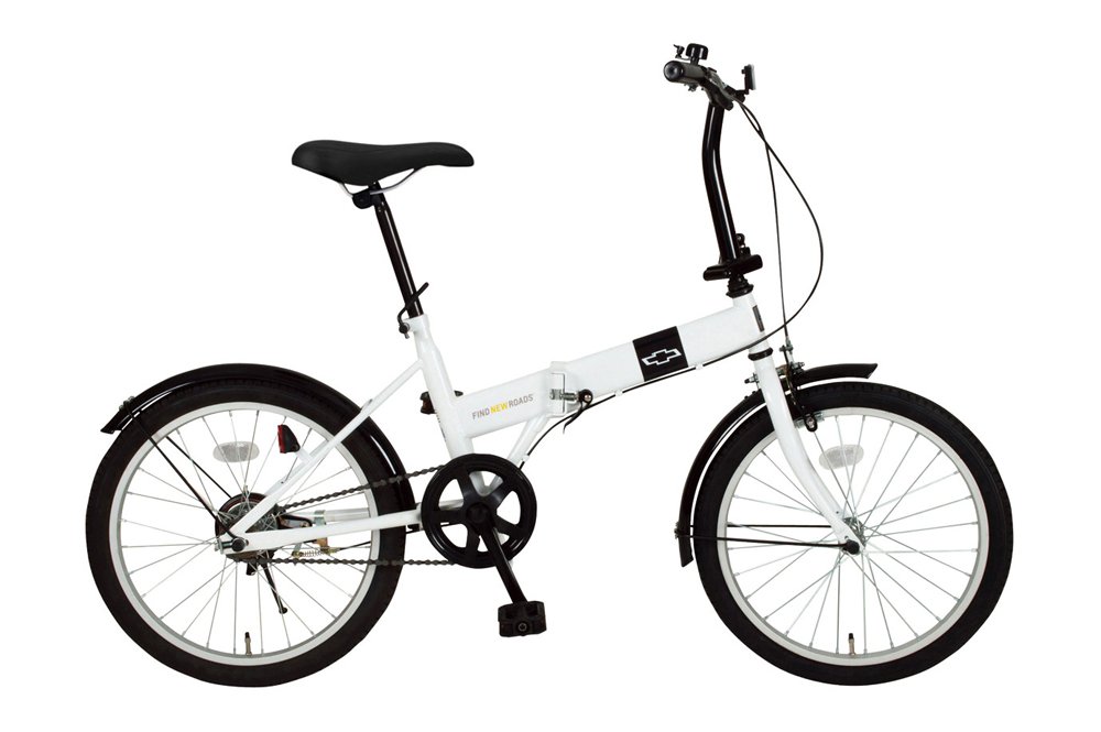 ホワイト 折畳自転車 シボレー Chevrolet インチ B010eowr3e 折りたたみ自転車 独特の素材