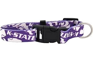 LITTLEARTH Little Earth NCAA Team Pet Collar - Black, Small/Large, Polyester, Team Graphics on Both Sides, XS/S/M/L