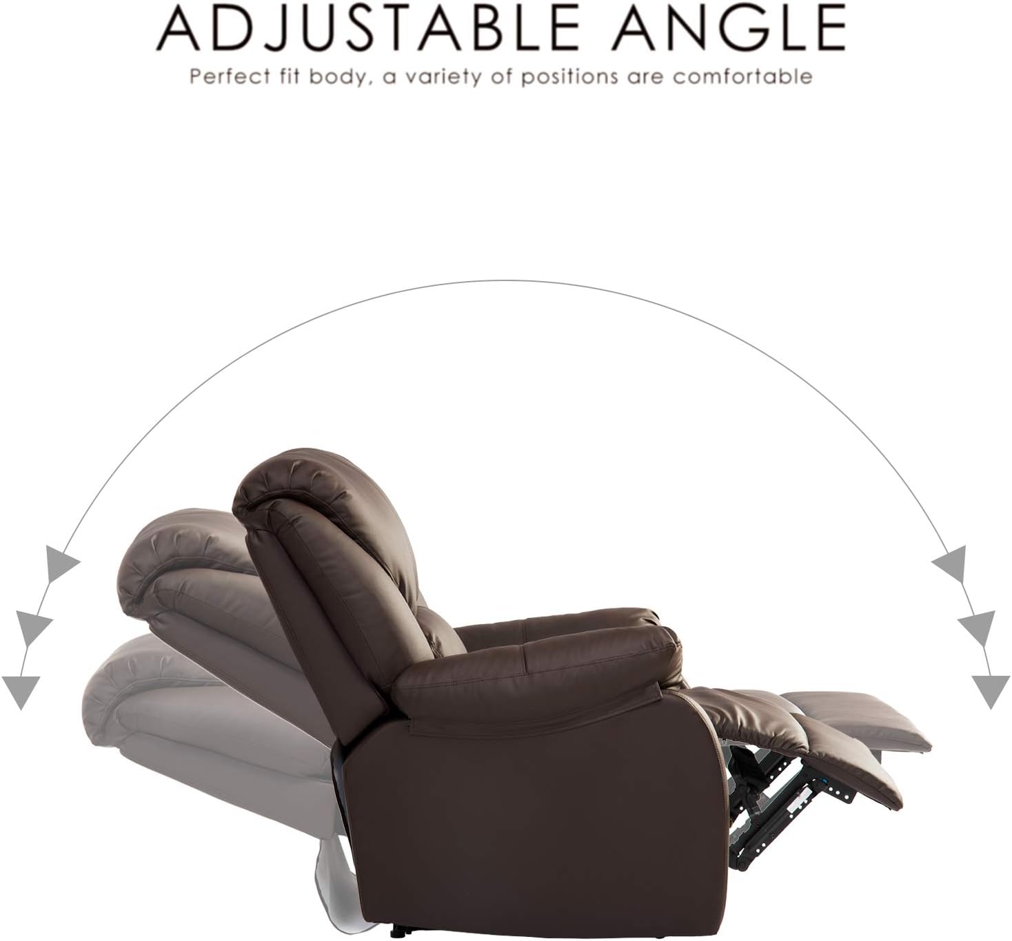 Mikario Modern Luxe Massagesessel Fernsehsessel Relaxsessel Leder Sofa Tilt Sofa Push Back Sessel Fur Home Lounge Gaming Cinema High Back Relaxsessel Liegen