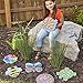MindWare Paint Your Own Stepping Stone: Flower - Weather Resistant Paint Your Own Stepping Stones for Kids Craft Kit Includes Paint, Brushes and Instructions – Ages 8 and Up